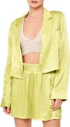 CIEBON Astella Satin Cropped Blazer