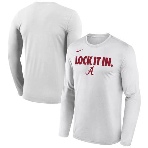 Men's Nike  White Alabama Crimson Tide 2026 On-Court Bench Long Sleeve T-Shirt
