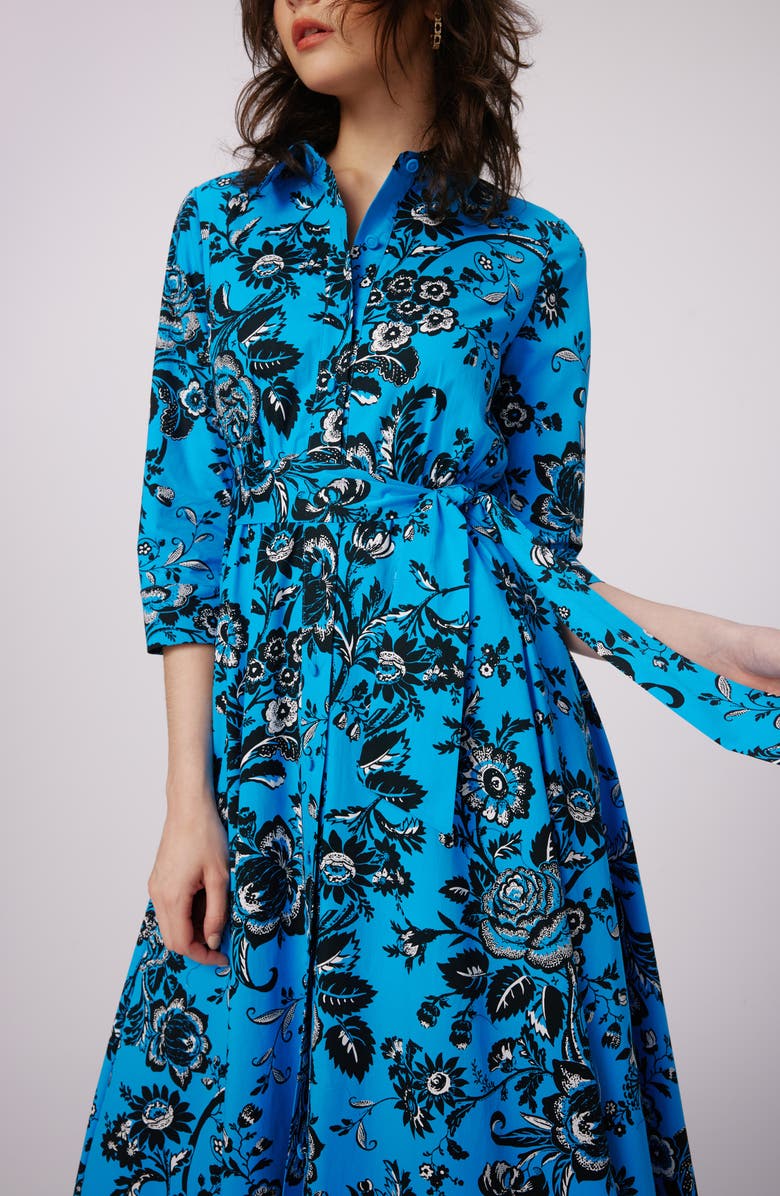 DVF Blaine Floral Shirtdress, Alternate, color,
