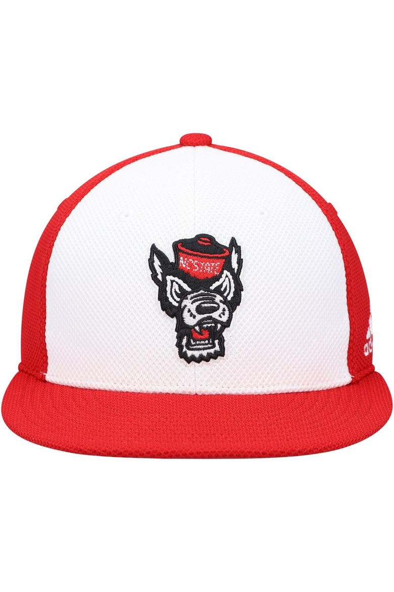 Men's adidas White NC State Wolfpack On-Field Baseball Fitted Hat, Alternate, color, White