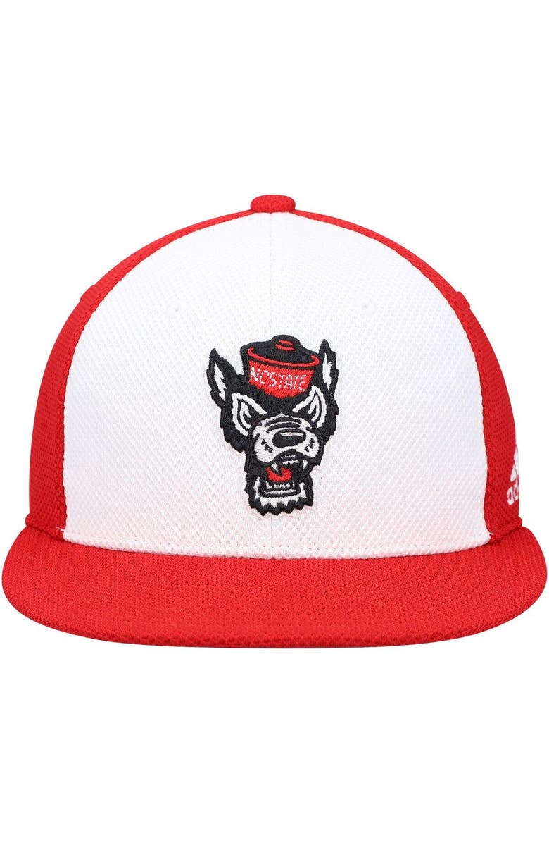 adidas Men's adidas White NC State Wolfpack On-Field Baseball Fitted Hat, Alternate, color, White
