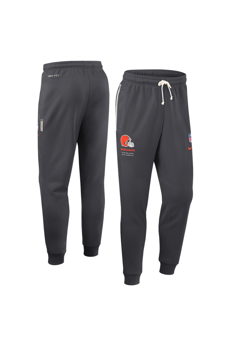 Men's Nike Charcoal Cleveland Browns Sideline Standard Issue Touchback Kick Dri-FIT Taper Pants, Main, color, Charcoal