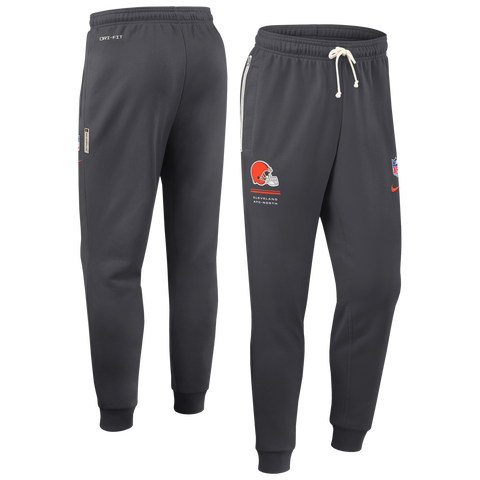 Men's Nike Charcoal Cleveland Browns Sideline Standard Issue Touchback Kick Dri-FIT Taper Pants