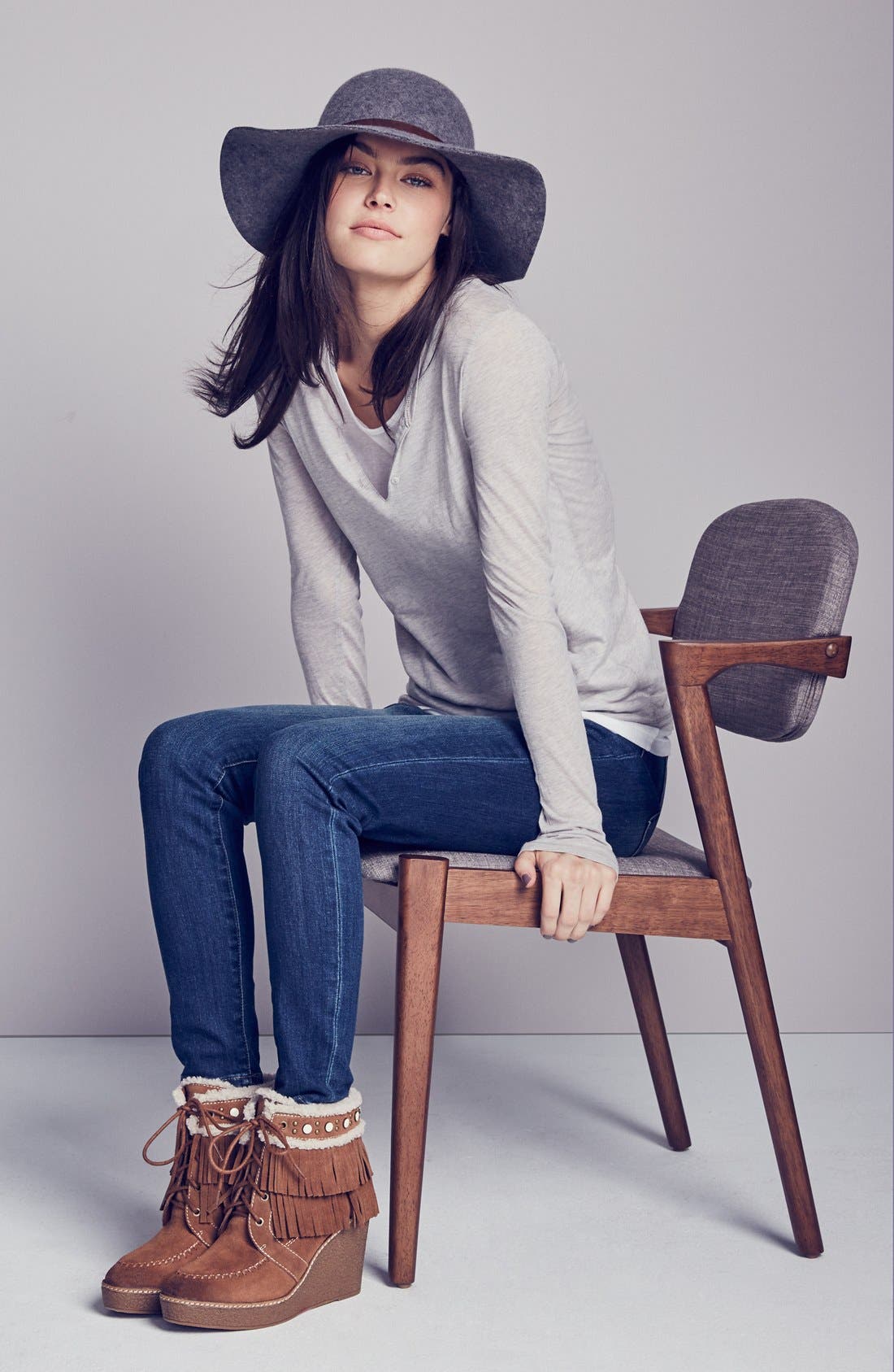 Sam Edelman 'Kemper' Fringe Wedge Bootie, Alternate, color, Moss Green Suede