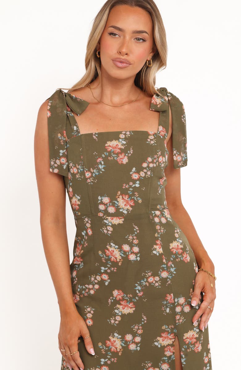 Petal & Pup Renita Floral Maxi Dress, Alternate, color, Olive Floral