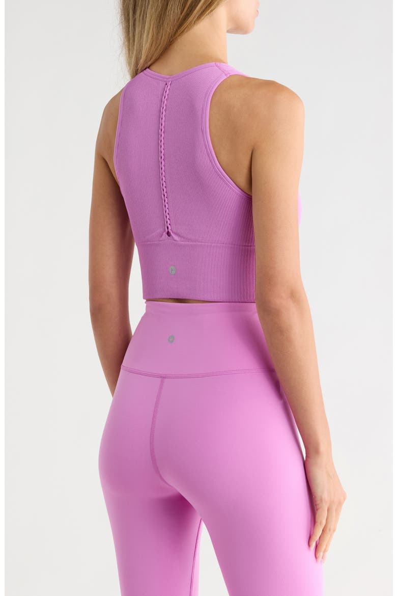 Rib Seamless Highline V-Neck Tank, Alternate, color, PINK BLOOM