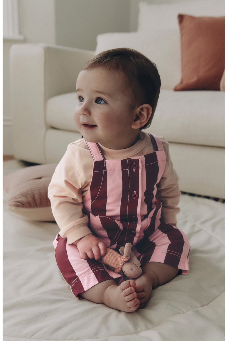 Kids' 2-Piece Dungaree & Bodysuit Set, Alternate, color, PURPLE