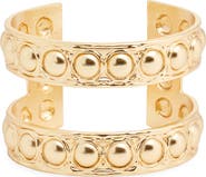 Karine Sultan Studded Two-Row Cuff Bracelet