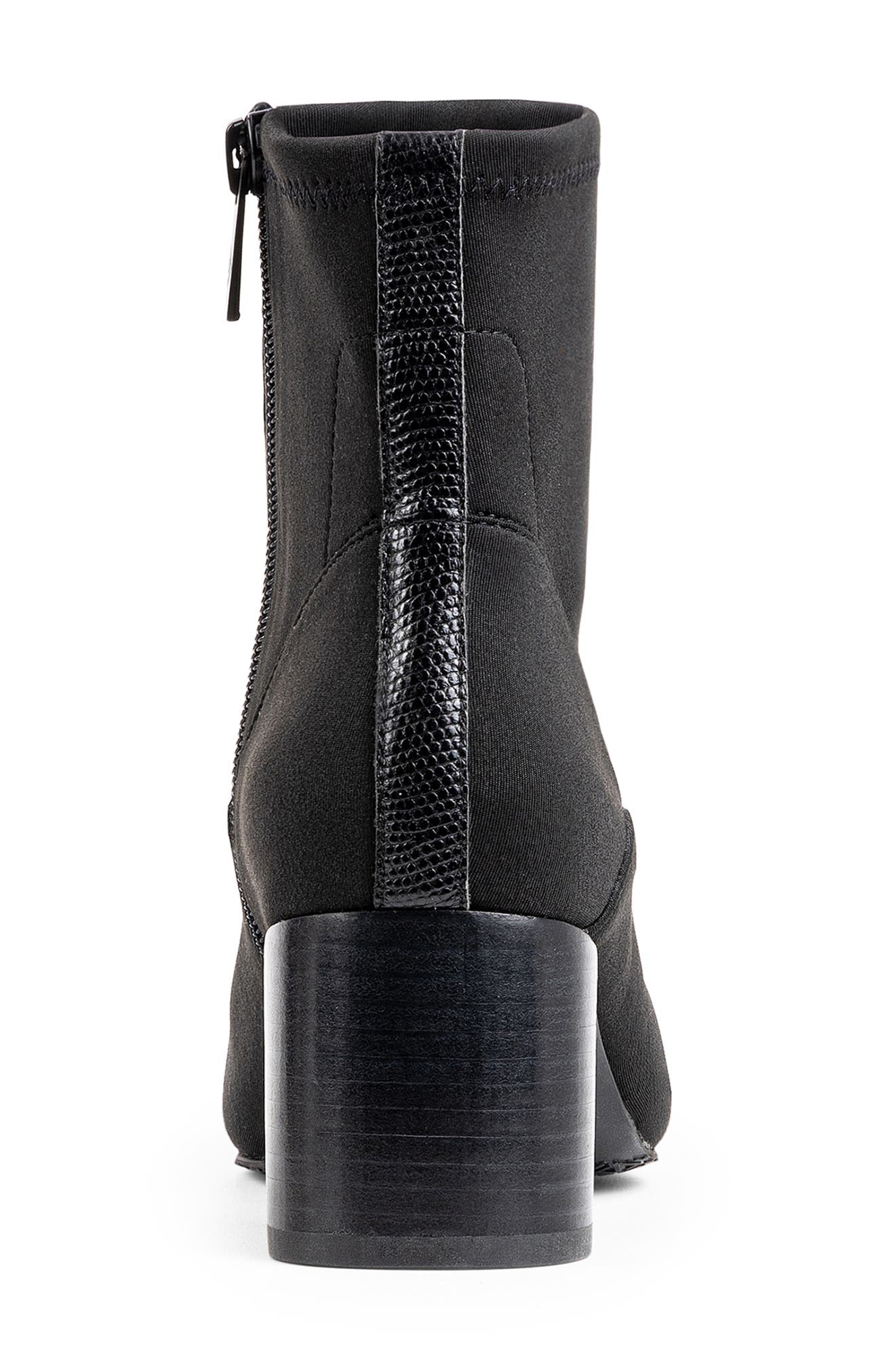 Square Toe Bootie, Alternate, color, BLACK