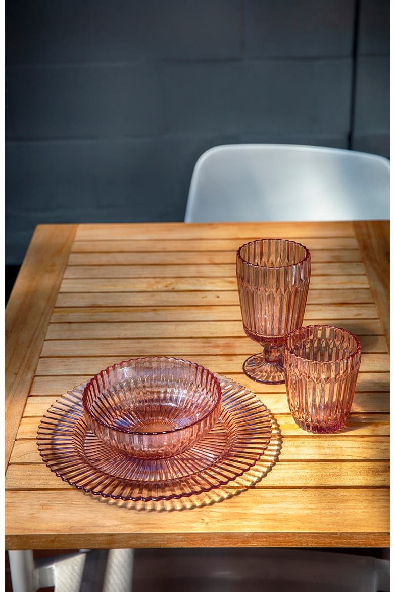 Archie 12-Piece Pink Dinnerware Set, Alternate, color, PINK