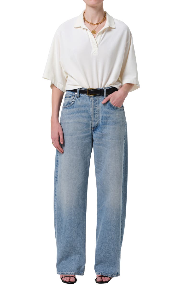 Citizens of Humanity Lowen Oversize Cotton Polo, Alternate, color, Pashmina