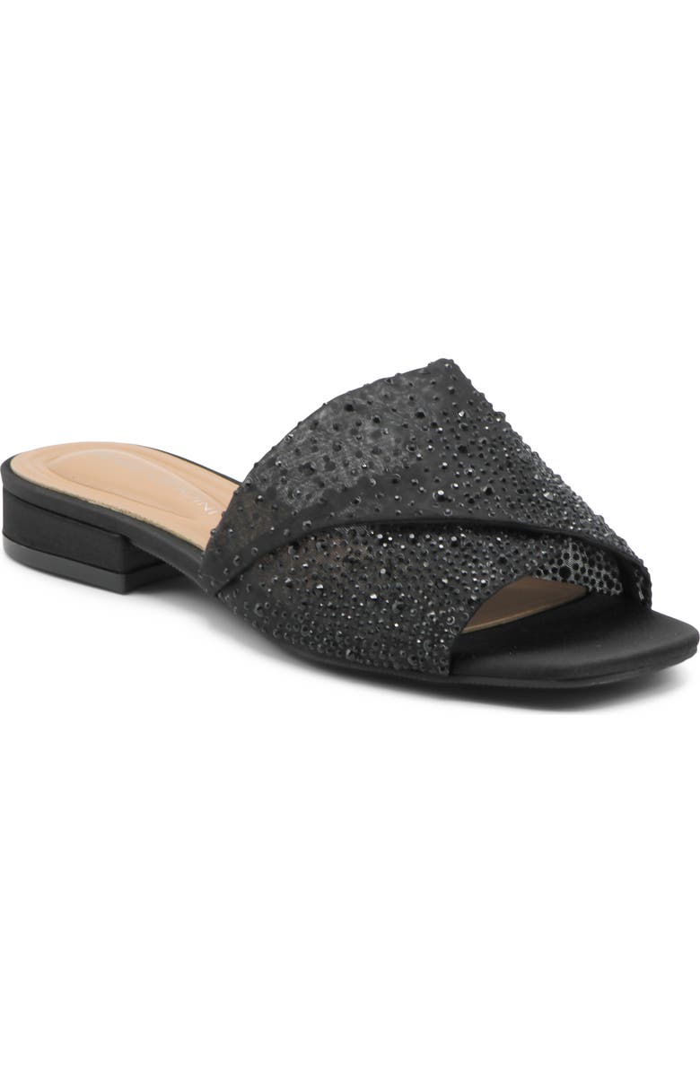 Adrienne Vittadini Primace Slide Sandal, Main, color, Black