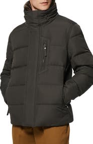 Marc New York Horizon Down & Feather Coat with Faux Fur Collar