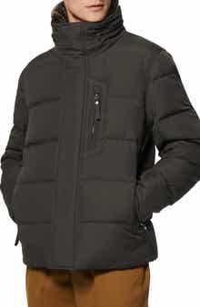 Marc New York Horizon Down & Feather Coat with Faux Fur Collar