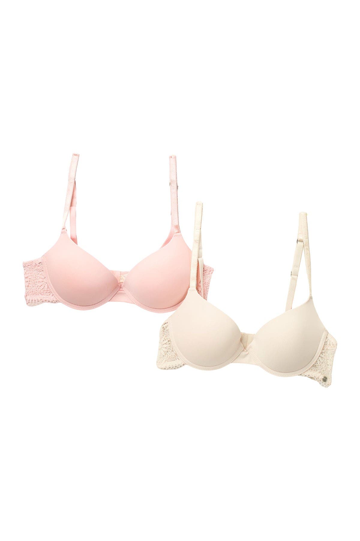 Lucky Brand Crochet Lace Trim Demi Bra - Pack of 2 (Women) | Nordstromrack
