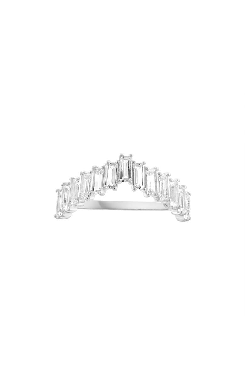 EFFY Sterling Silver White Topaz Baguette Ring, Alternate, color, White