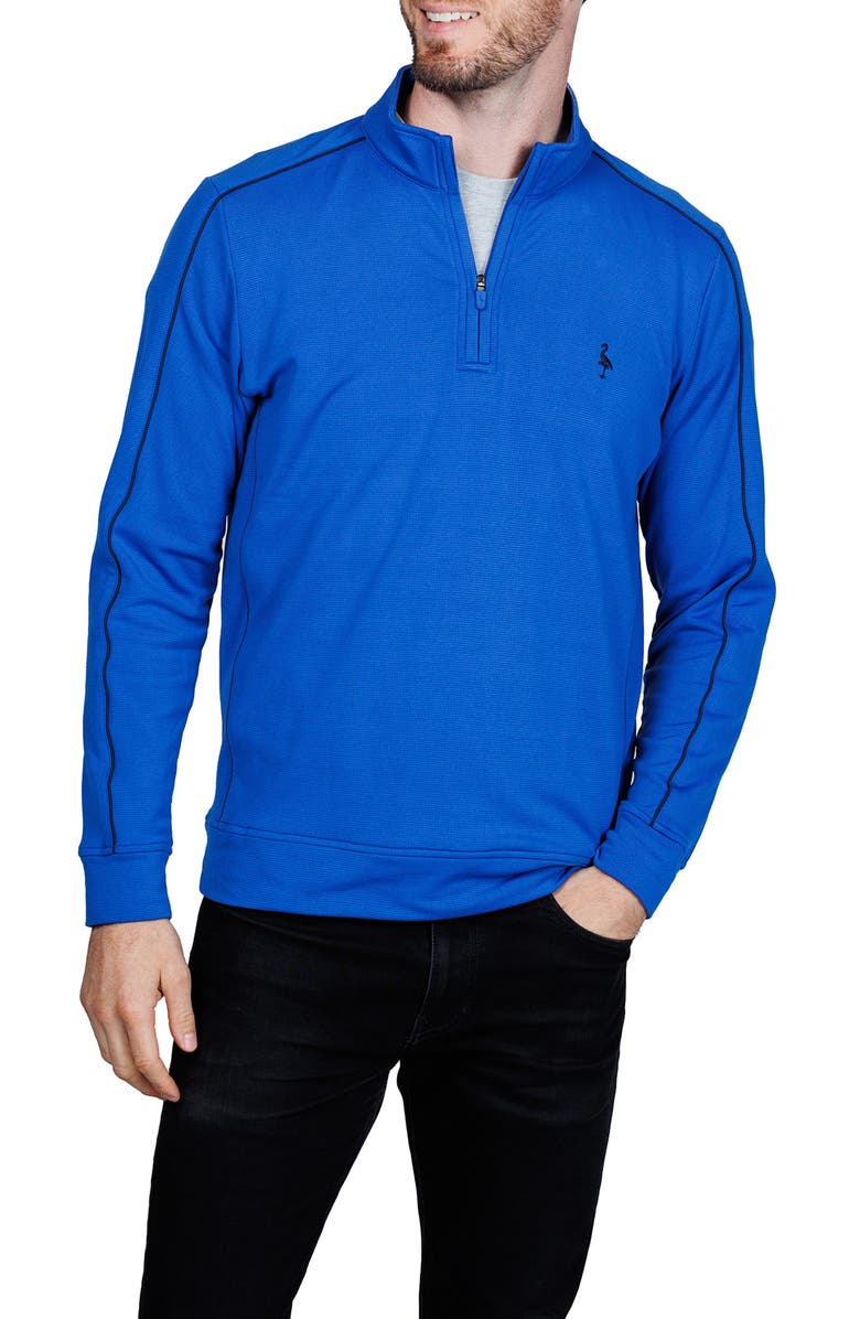 TailorByrd Textured Performance Quarter Zip Pullover, Alternate, color, Royal