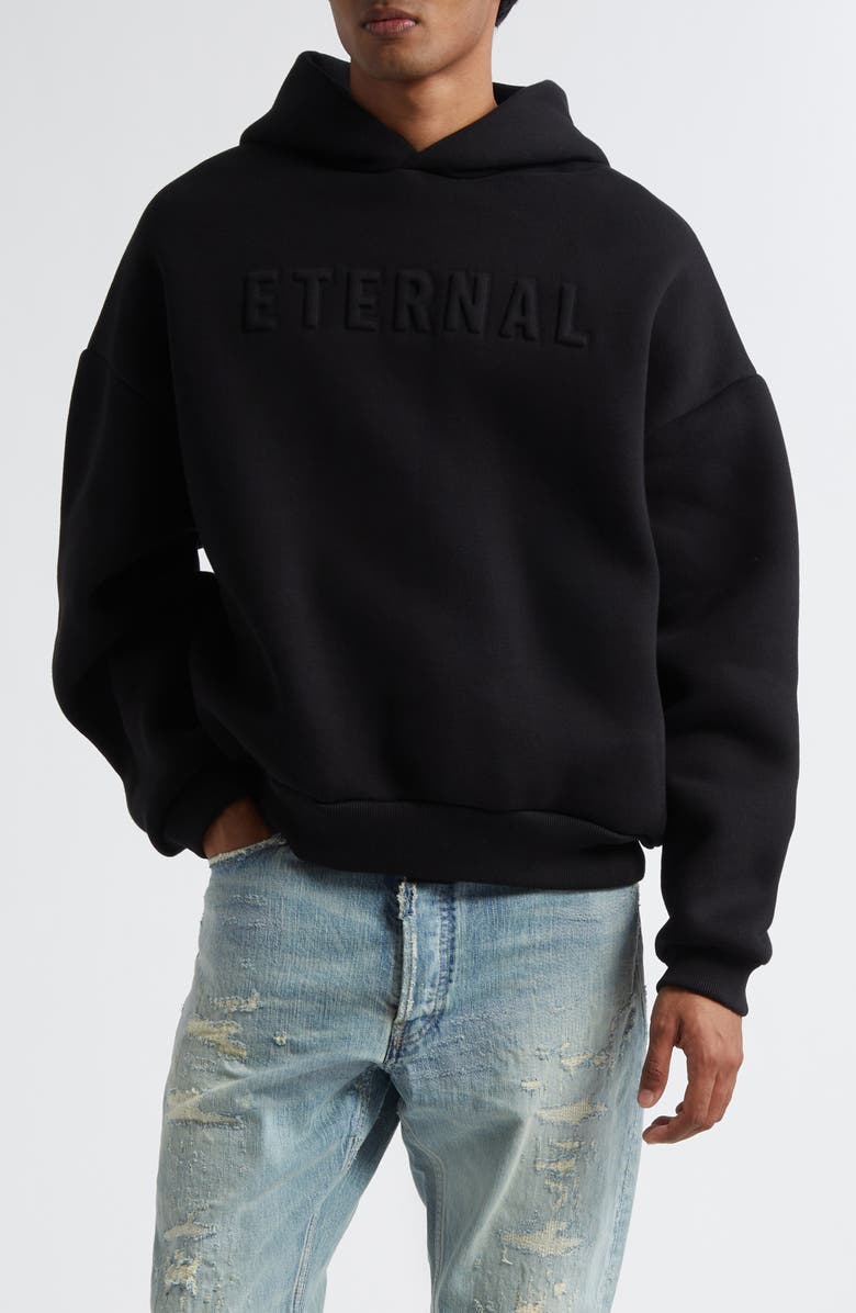 Fear of God Eternal Embossed Logo Hoodie, Main, color, Black