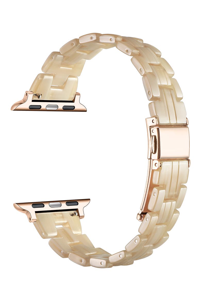 Autumn Resin Apple Watch® Bracelet Watchband, Alternate, color, BEIGE TORTOISE