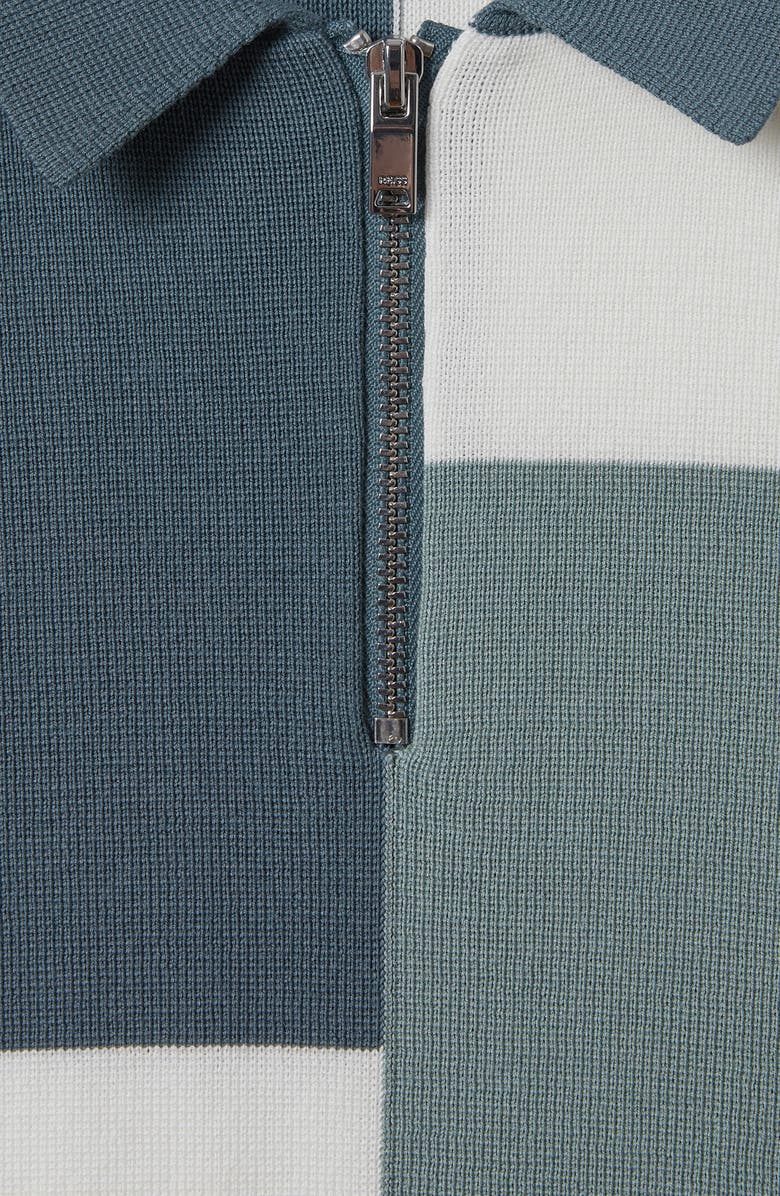 Reiss Kids' Delta Jr. Colorblock Quarter Zip Polo, Alternate, color, 