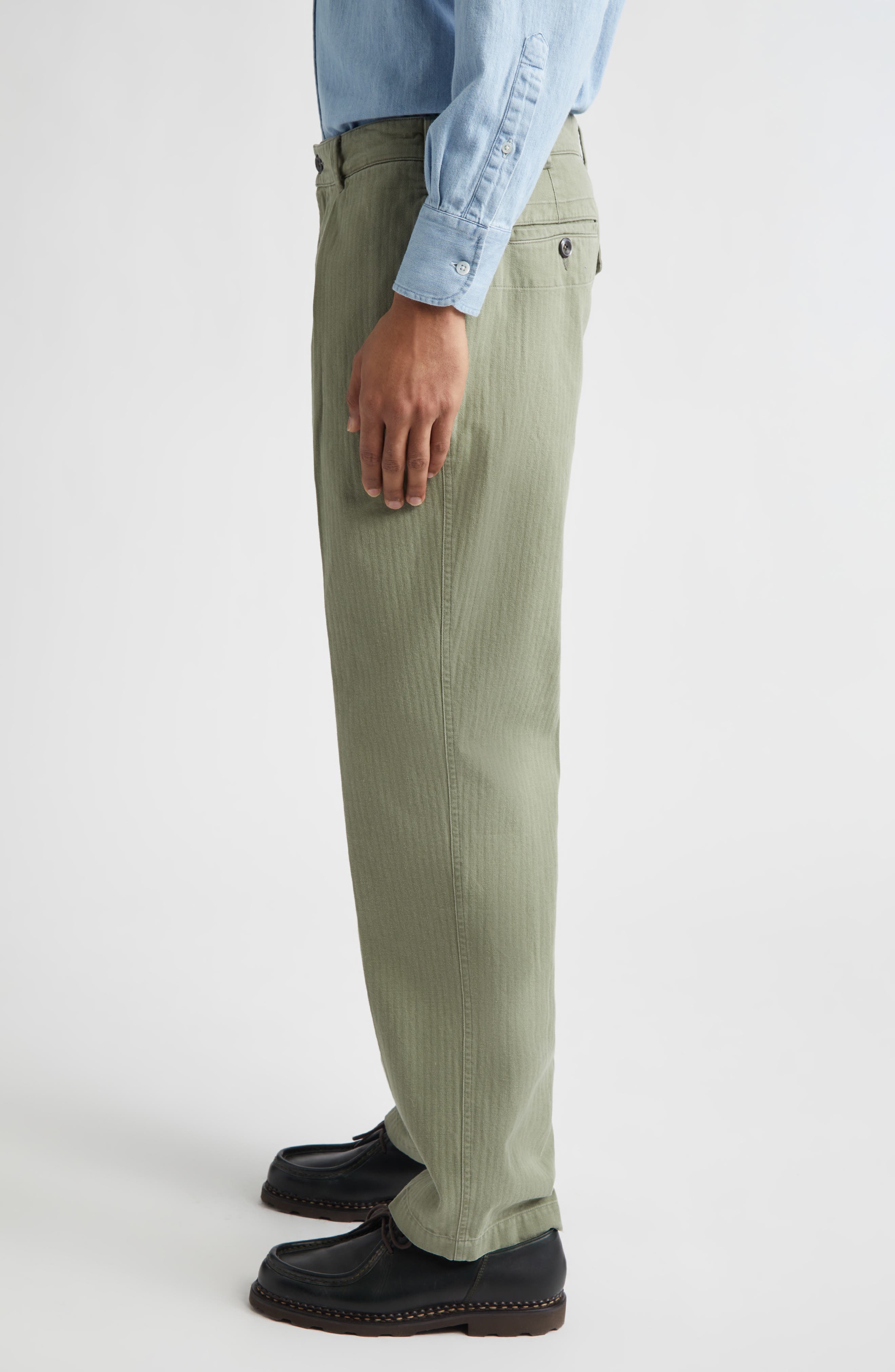 オルゲイユ Trousers Cotton Herringbone size32 Drake's Games Cotton Herringbone Trousers (Men) | Nordstrom