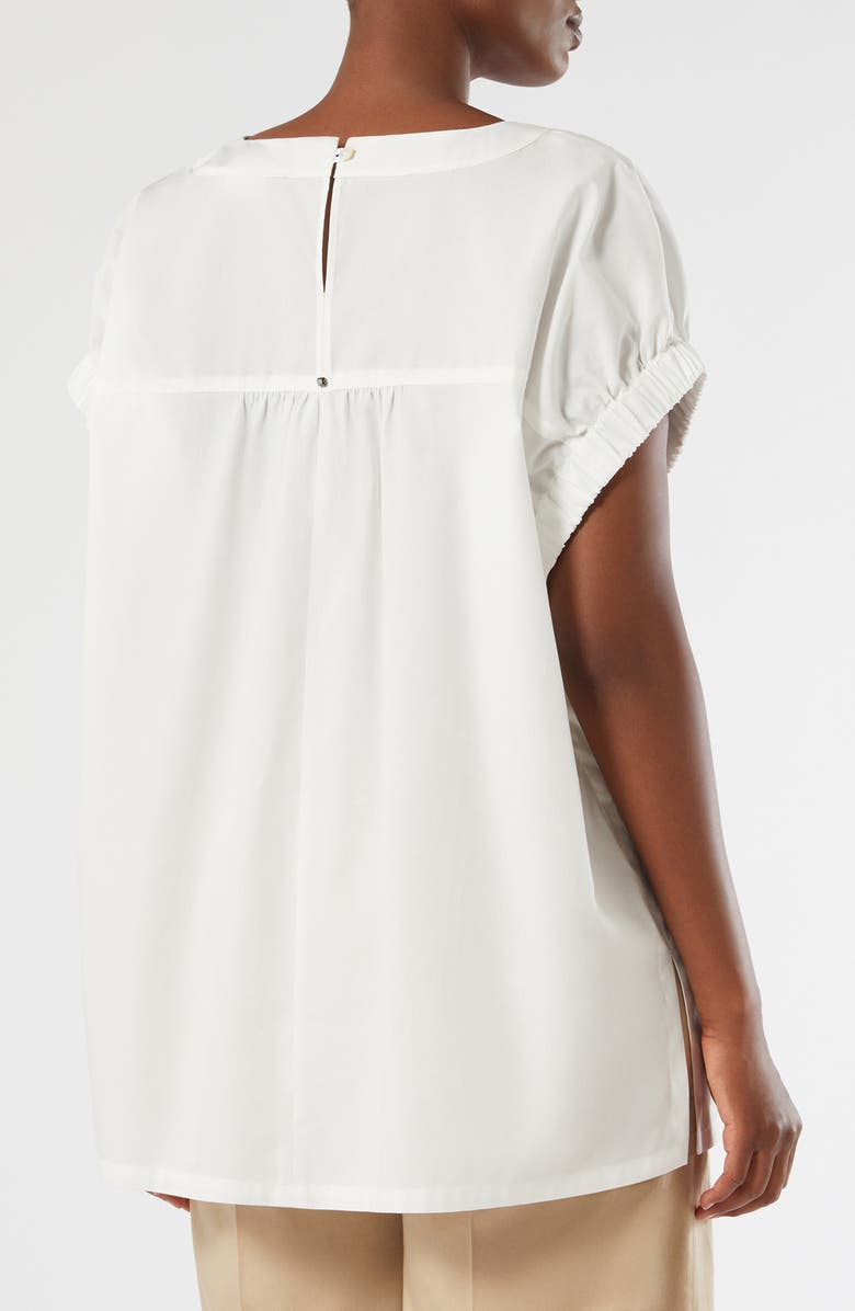Marina Rinaldi Sepoca Cotton Poplin Top, Alternate, color, Ivory