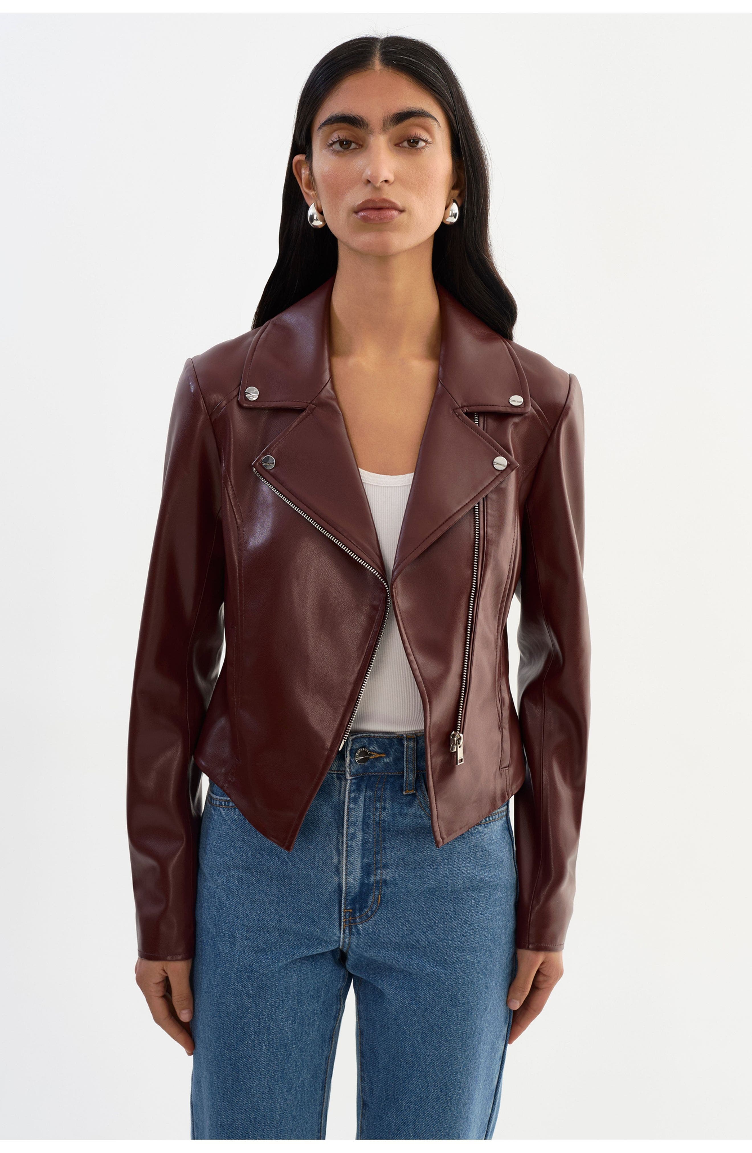 Pascale | Fitted Faux Leather Jacket - image 4