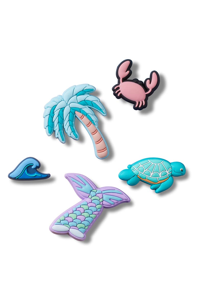 CROCS Good Mix Oceanside 5-Pack Jibbitz Shoe Charms, Main, color, White