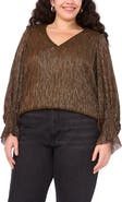 Vince Camuto Metallic V-Neck Top