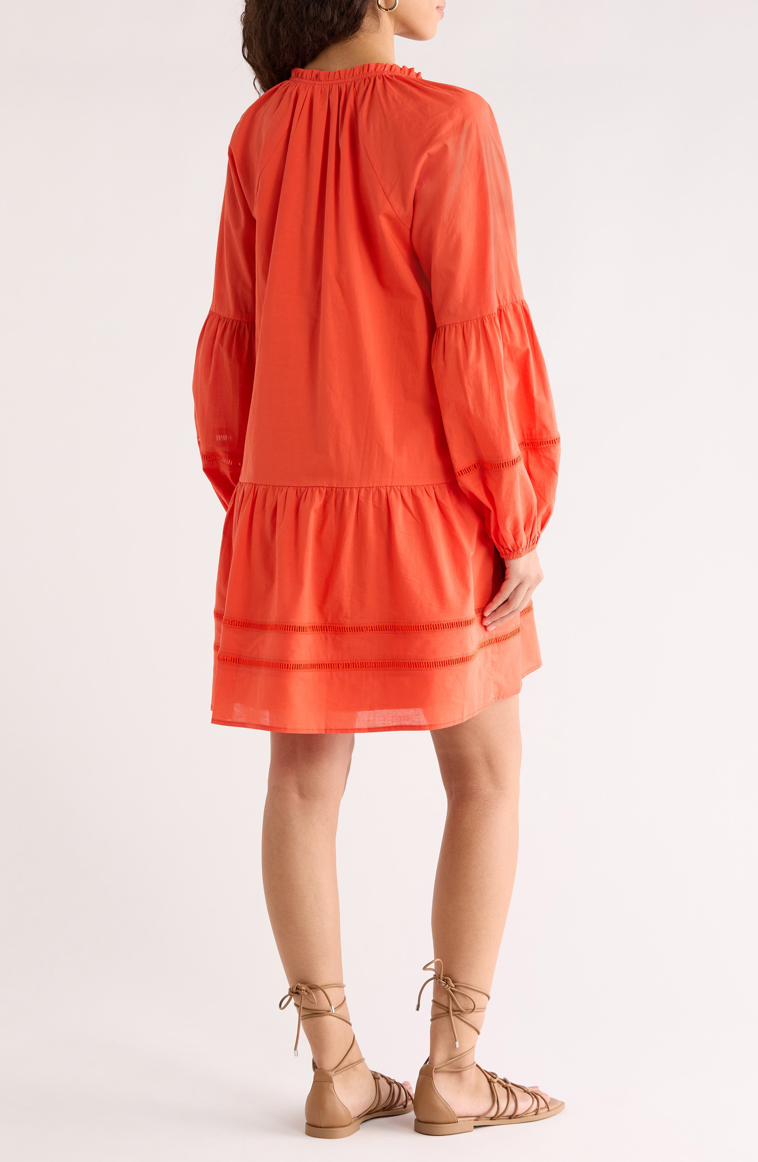 Ivonna Long Sleeve Cotton Shift Dress - image 2