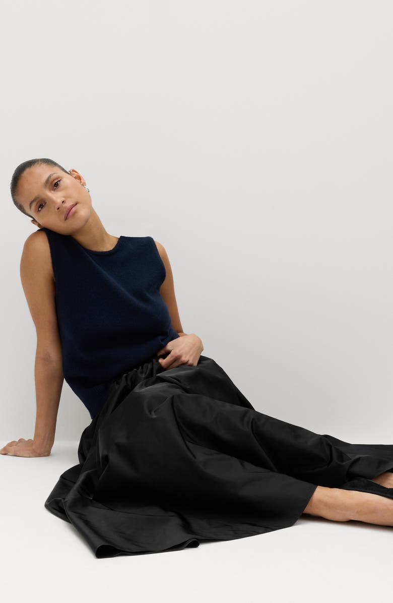 M&S Taffeta Skirt, Alternate, color, Black