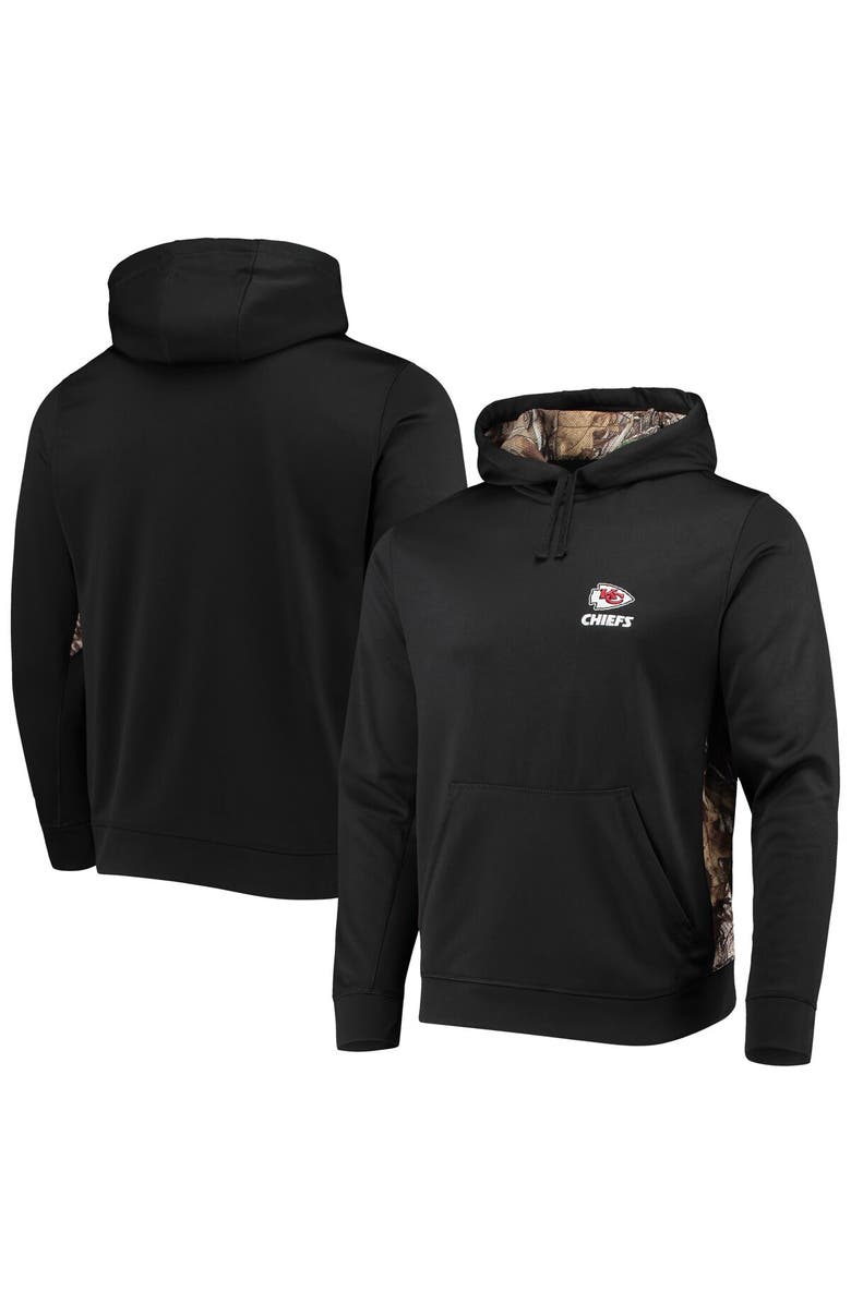DUNBROOKE Men's Dunbrooke Black/Realtree Camo Kansas City Chiefs Logo Ranger Pullover Hoodie, Alternate, color, Black
