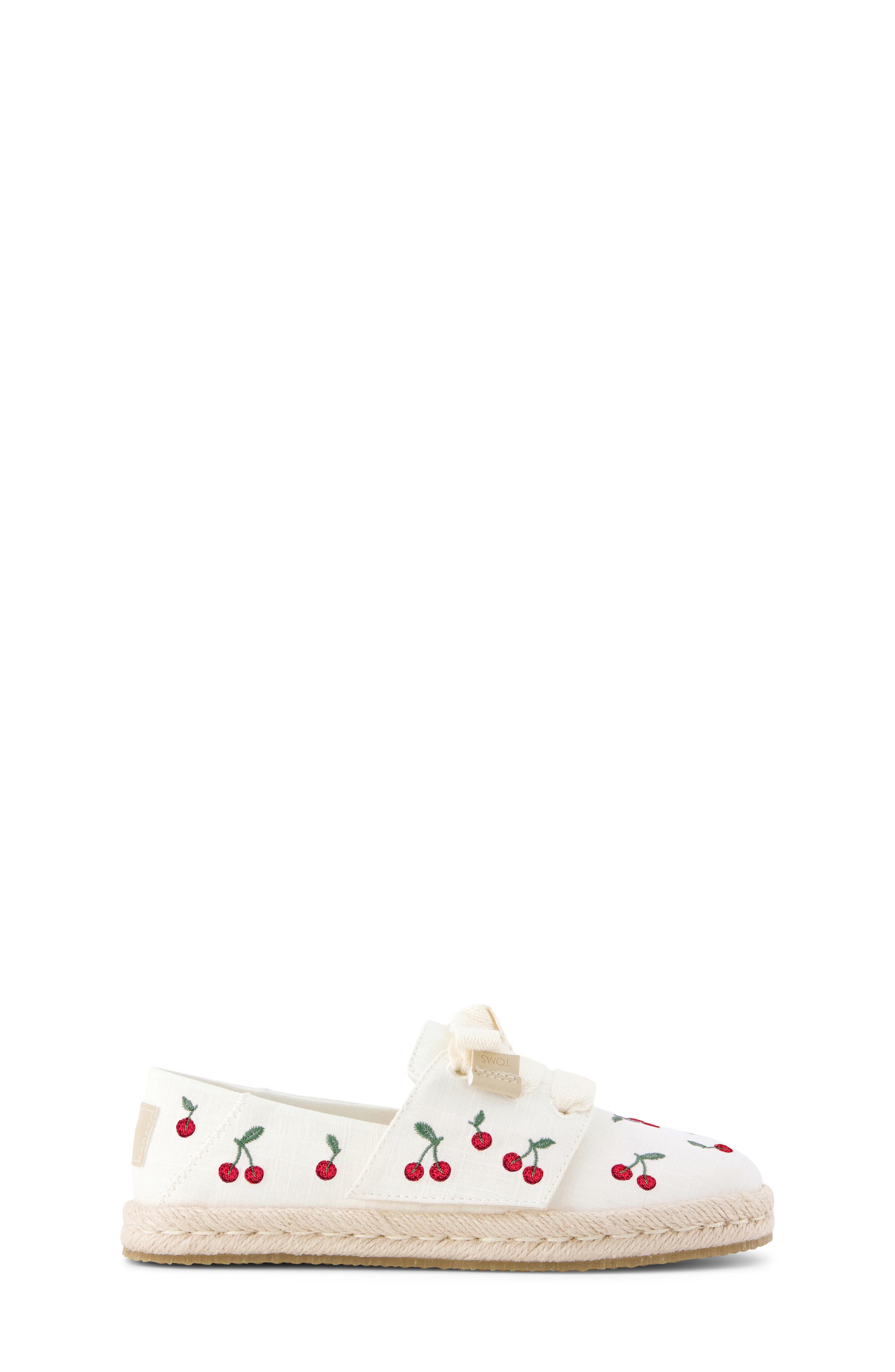 TOMS Kids' Carolina Espadrille Lace-Up Shoe, Alternate, color, Natural