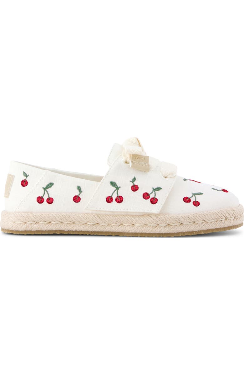 TOMS Kids' Carolina Espadrille Lace-Up Shoe, Alternate, color, Natural