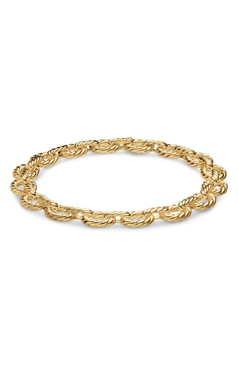 David Yurman Sculpted Cable Oval Link Necklace, Alternate, color, Gold