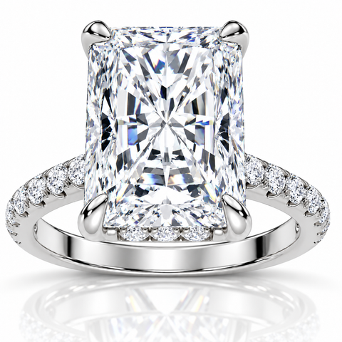Certified 4 1/2ct Juliana Radiant Cut Diamond Engagement Ring 14k Gold Lab Grown