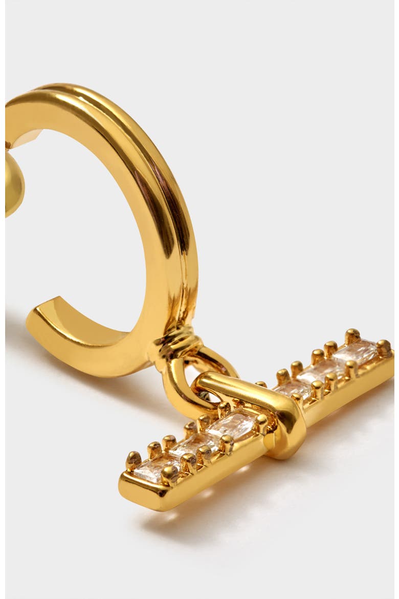 Lustre T-Bar Hoop Earrings, Alternate, color, GOLD