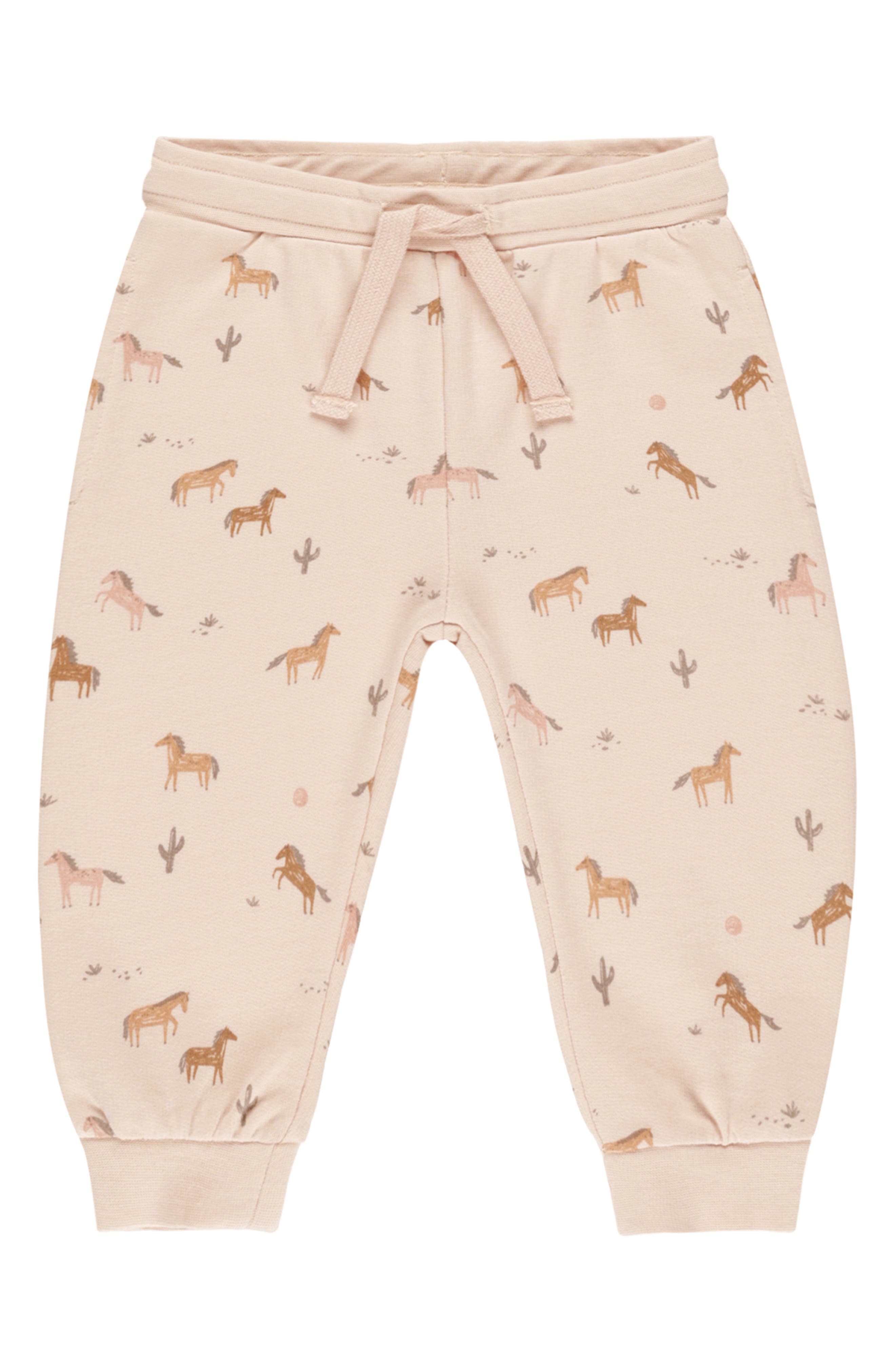 Rylee + Cru Kids' Horses Print Knit Joggers