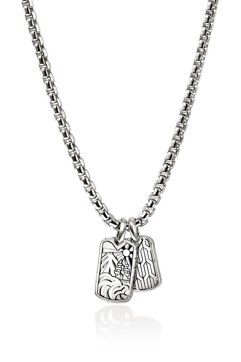 Men's Legends Pendant Necklace, 3.7mm, Alternate, color, SILVER