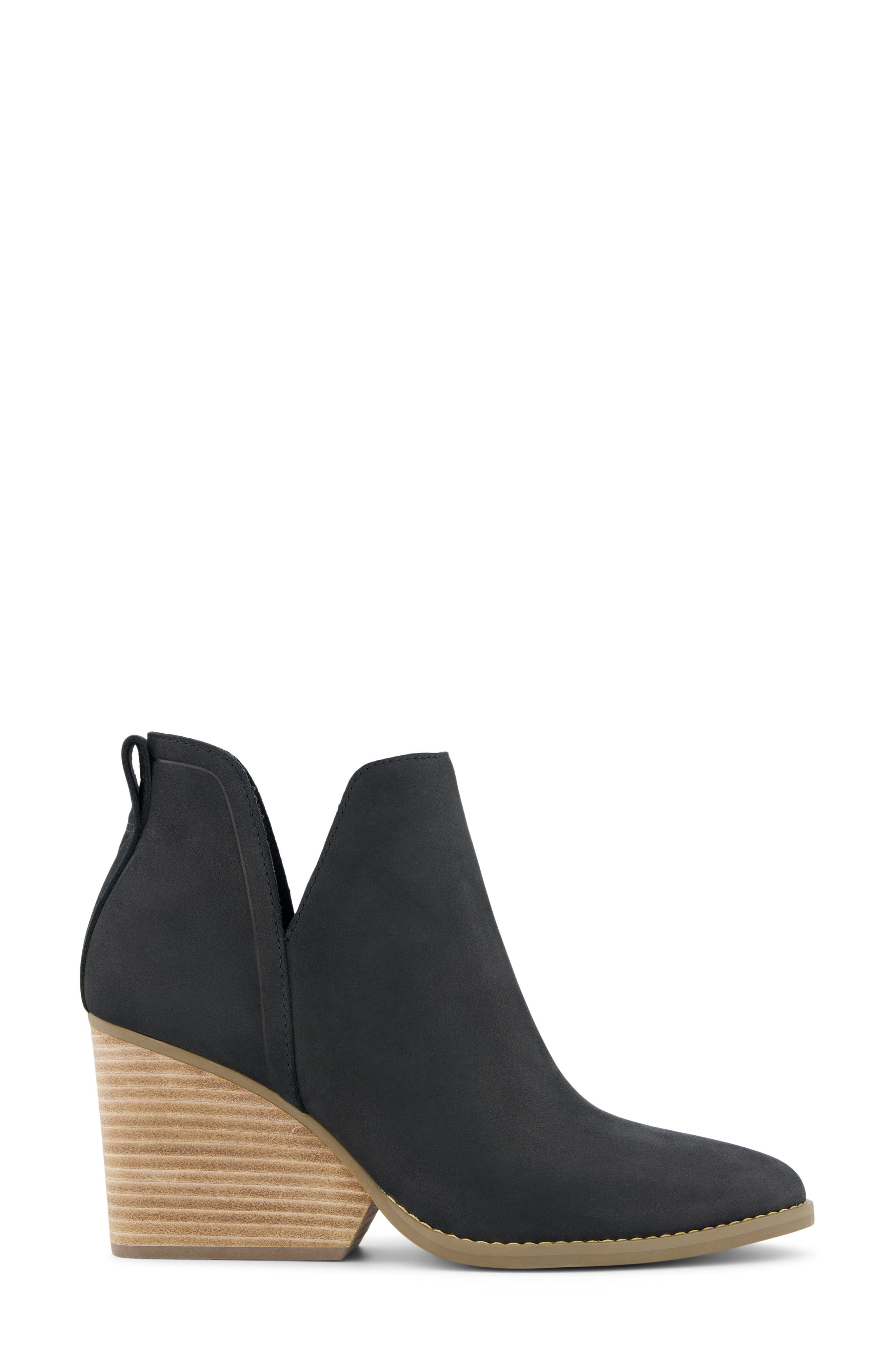 TOMS Eliza Suede Bootie, Alternate, color, Black