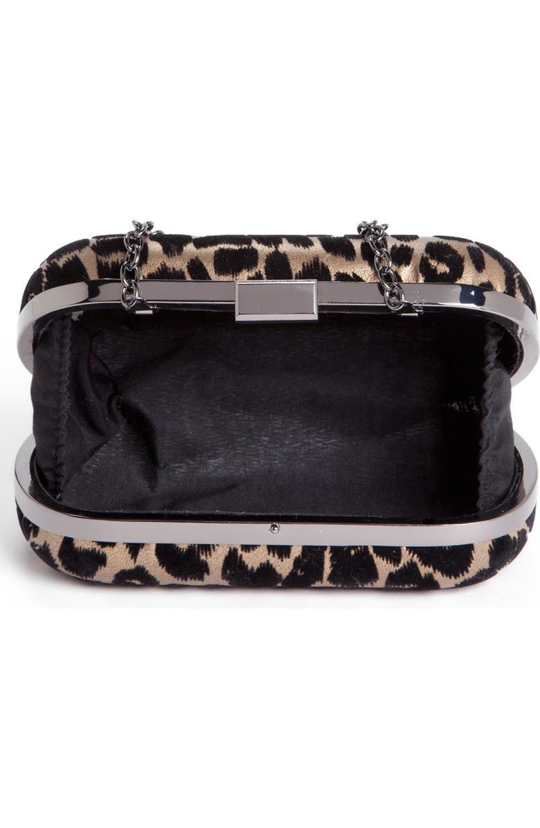 Menbur Leopard Print Minaudière, Alternate, color,