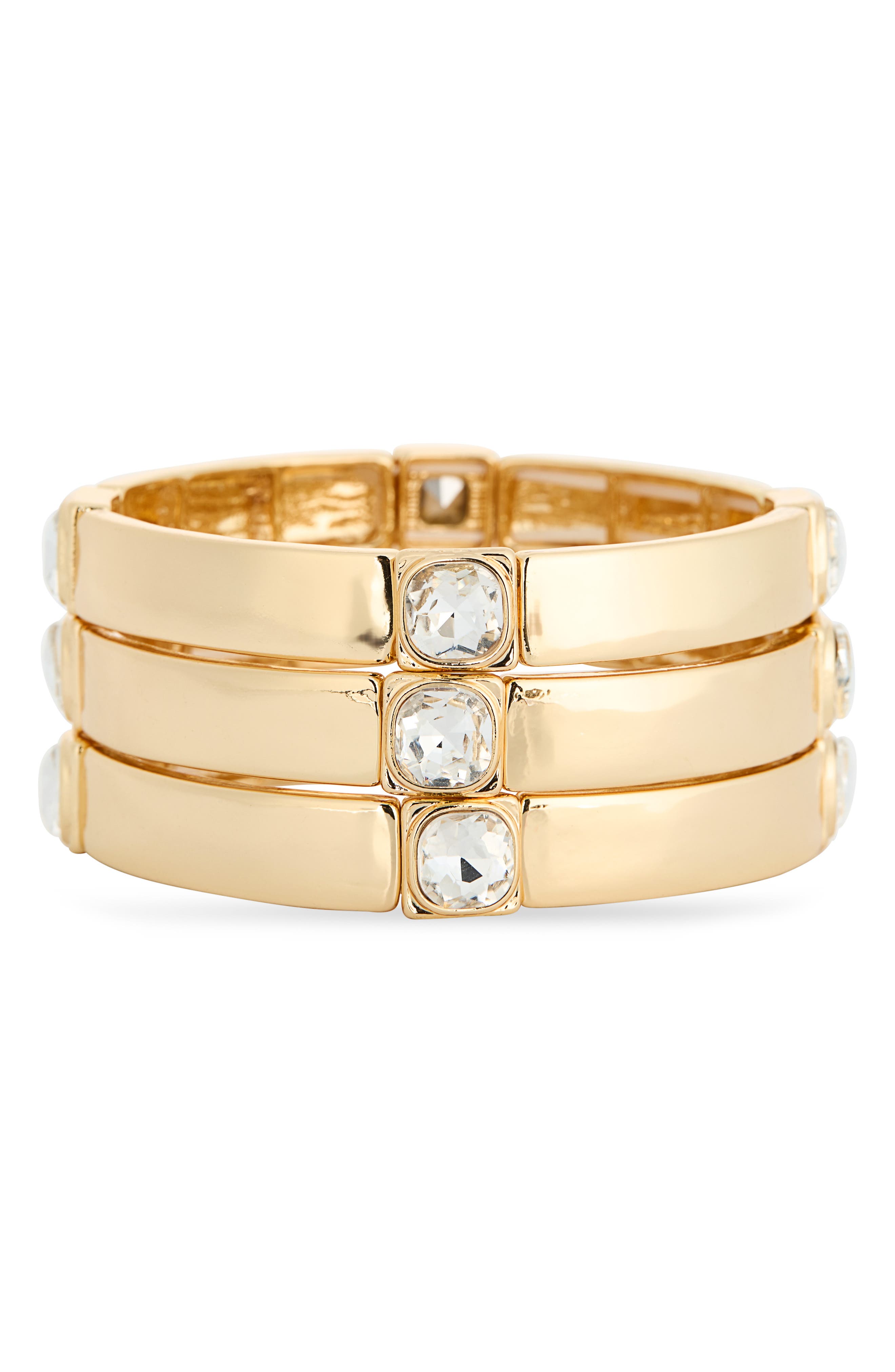 Tasha Set of 3 Crystal Stretch Bracelets