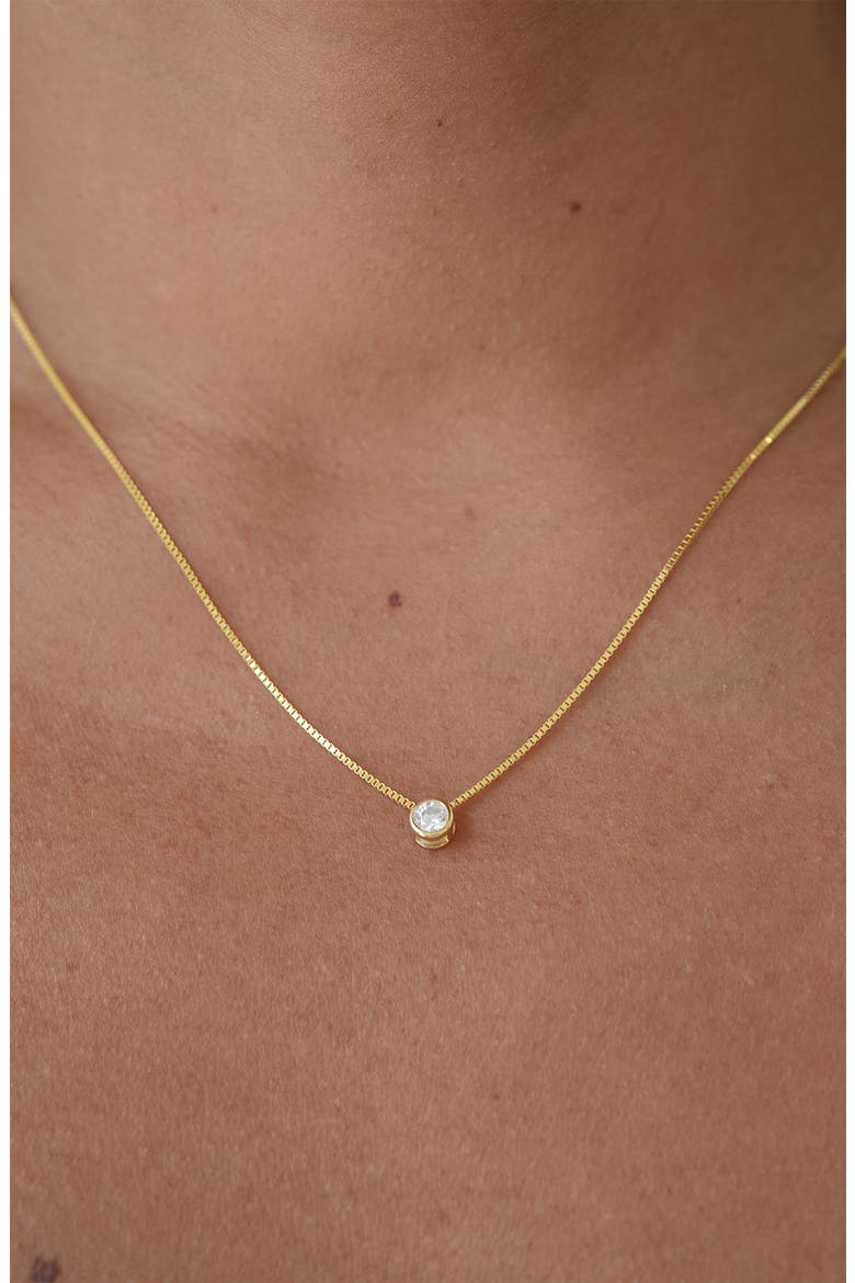 Cubic Zirconia Pendant Necklace, Alternate, color, GOLD
