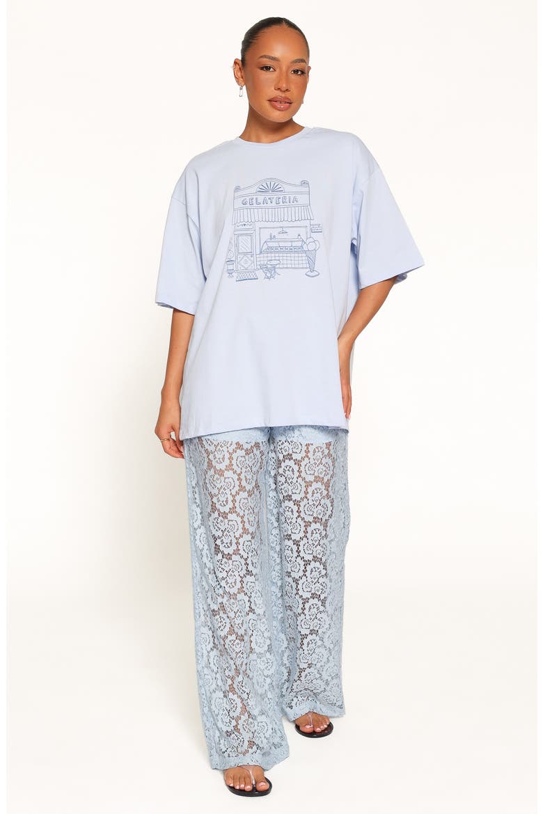 Tia Lace Wide Leg Pants, Alternate, color, LIGHT BLUE
