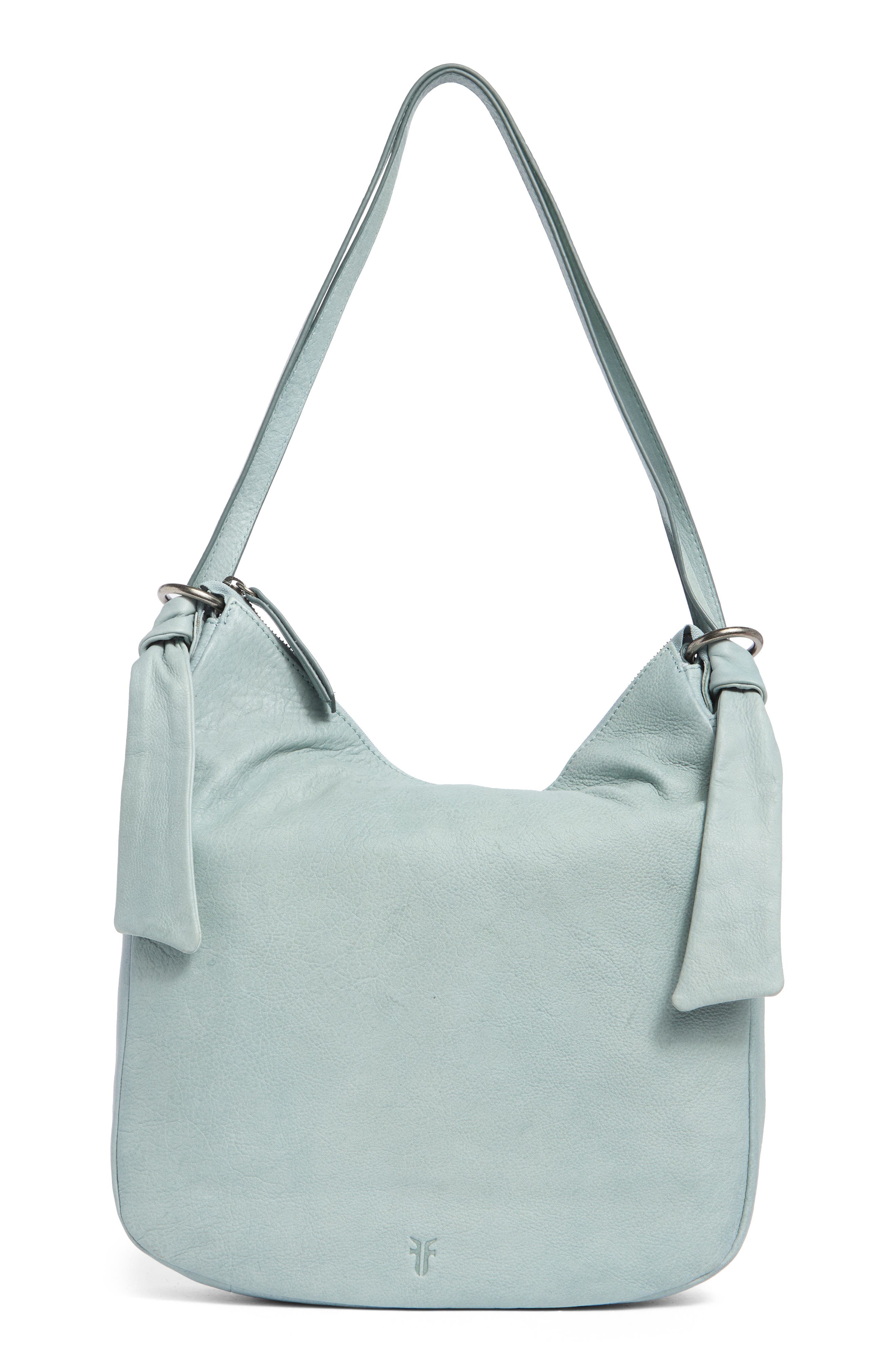 Nora Leather Backpack Hobo, Main, color, LT. SKY