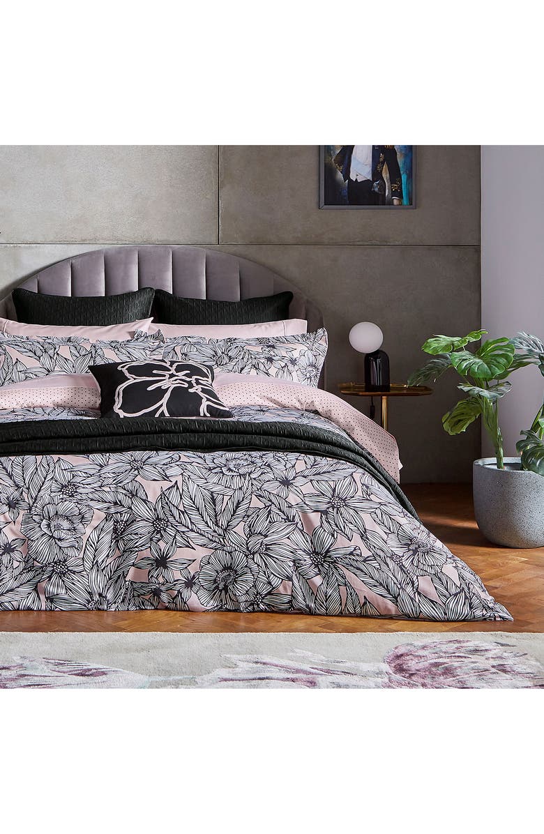 Ted Baker London Sketched Floral King Comforter Set, Alternate, color, 
