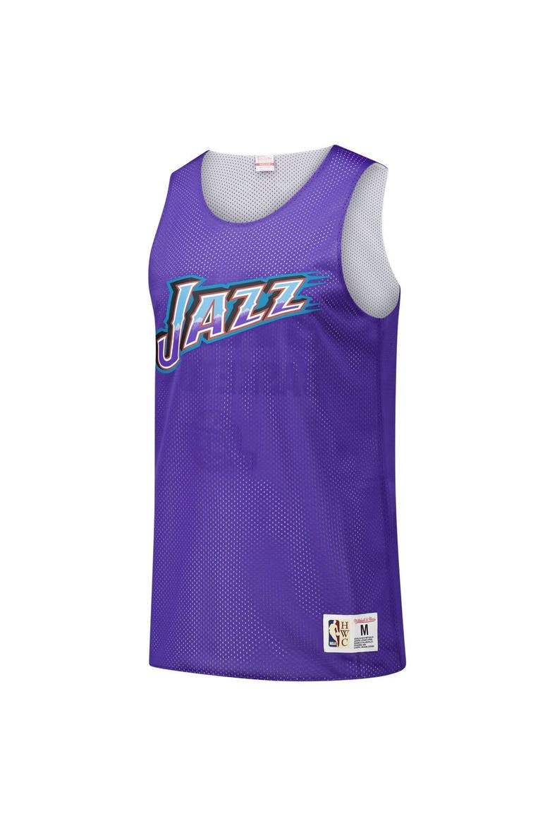 Men's Mitchell & Ness Purple Utah Jazz Hardwood Classics Reversible Mesh Practice Jersey, Alternate, color, Purple
