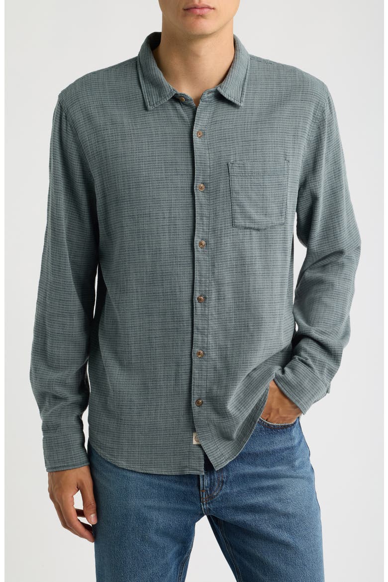 Classic Stretch Selvage Striped Shirt, Main, color, BALSAM MINI STRIPE
