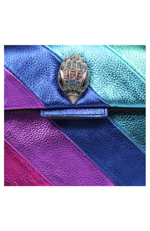 Kurt Geiger London Mini Kensington Metallic Leather Convertible Crossbody Bag In Multi