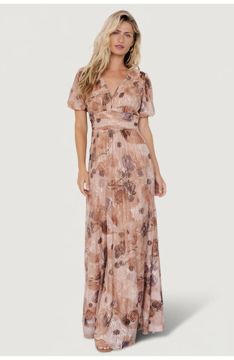 Baltic Børn Ardley Maxi Dress, Main, color, Taupe Floral